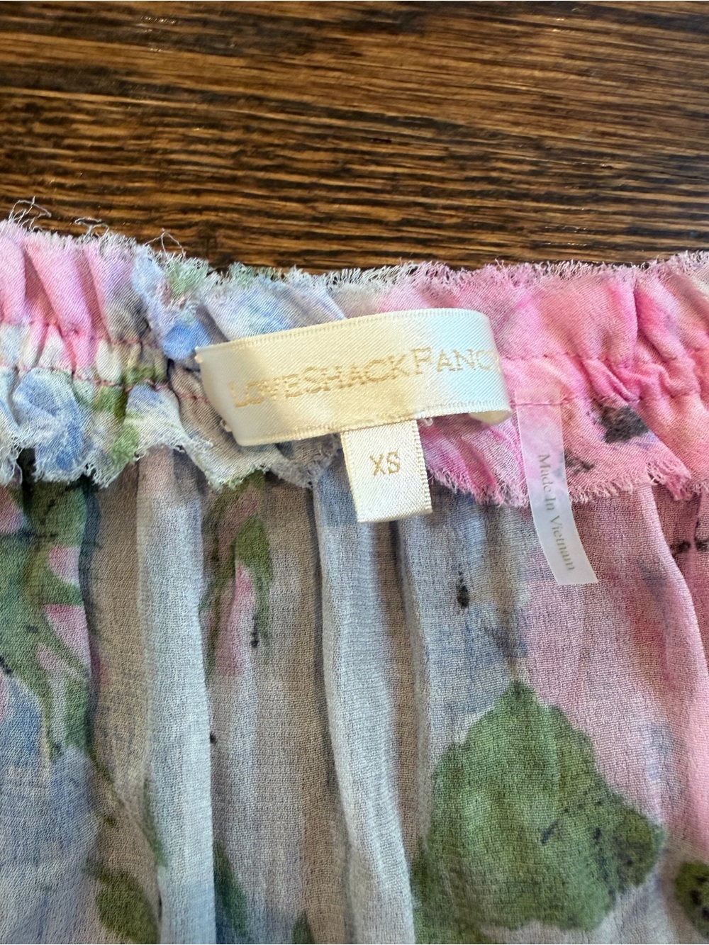 LoveShackFancy Pink Floral Tiered Mini Dress - Picture 2 of 4